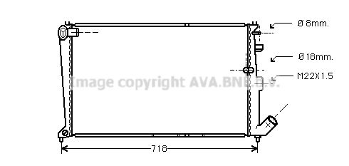 AVA QUALITY COOLING Радиатор, охлаждение двигателя CN2010